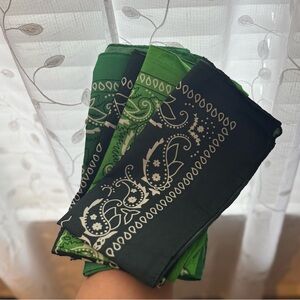 Green Paisley Bandanas